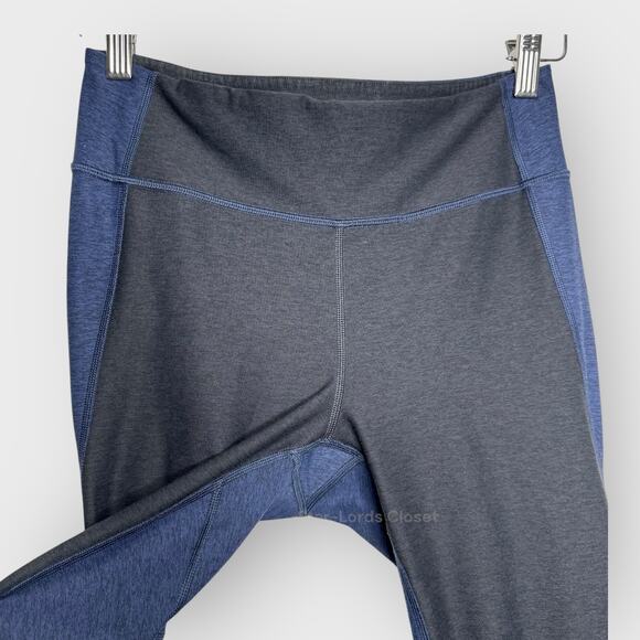 Outdoor Voices TechSweat 7/8 Leggings Medium Blue Black Colorblock High Rise - Picture 4 of 8